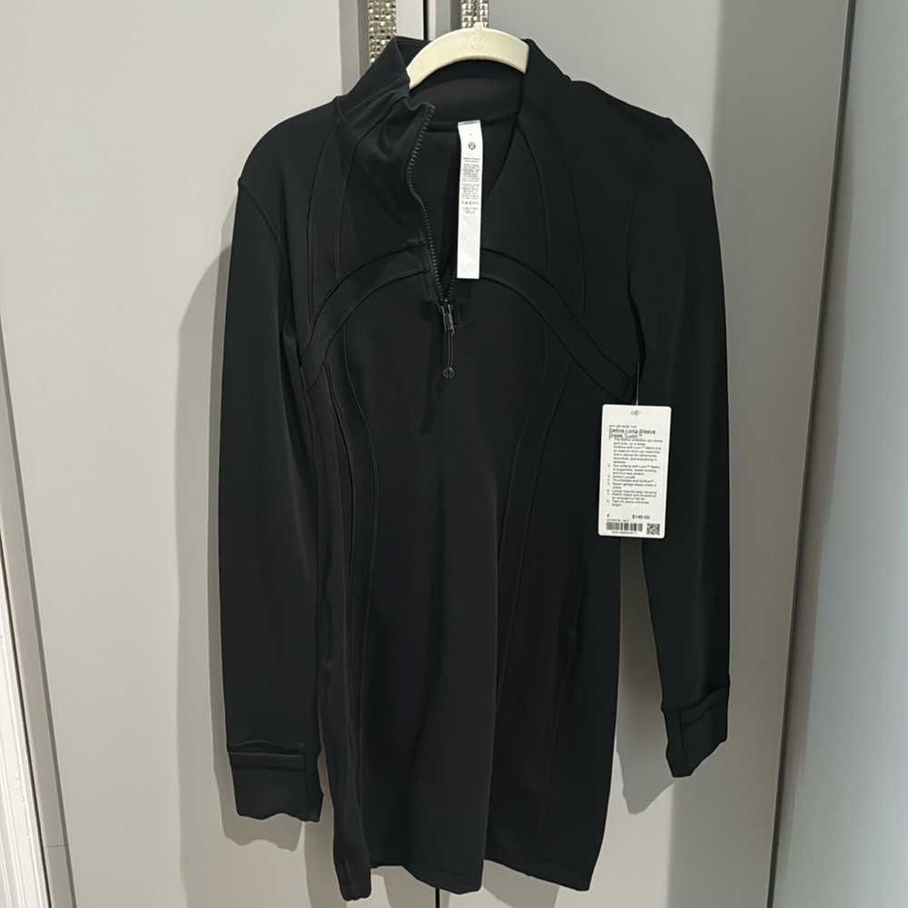 Lululemon Define Long-Sleeve Dress Luon Zip Front NWT